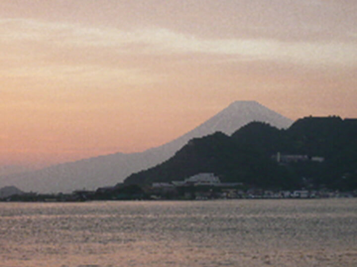 富士山 夕焼け-民宿 ニュー白坂から臨む